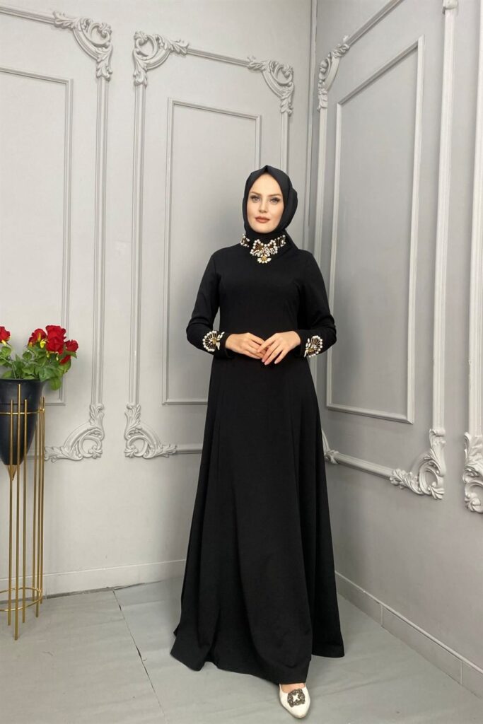 tesettür davet elbisesi