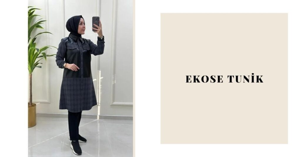 Tesettür Kareli Tunik Nasıl Kombinlenir?