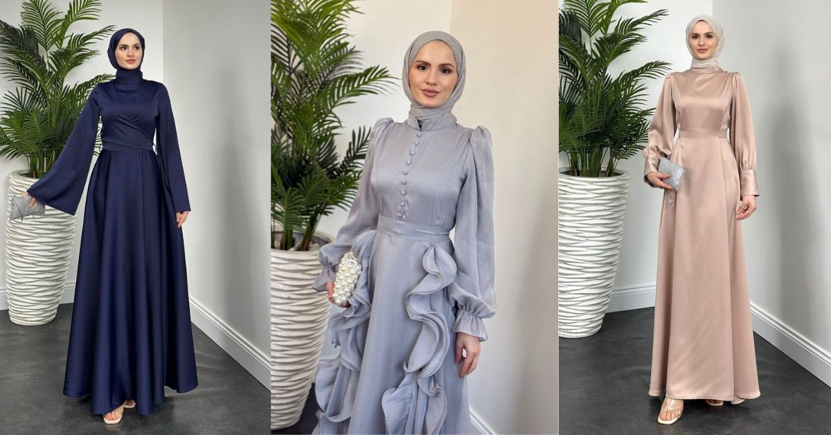 Davetler İçin Yazlık Tesettür Abiye Elbiseler