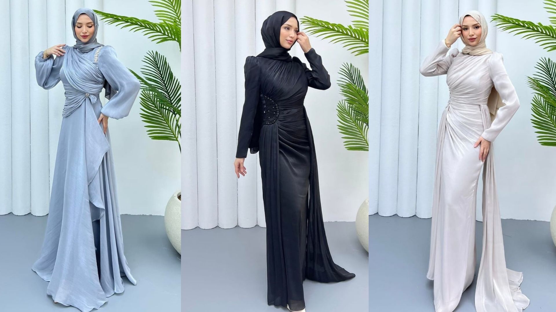 Davetler İçin Tesettür Abiye Modelleri