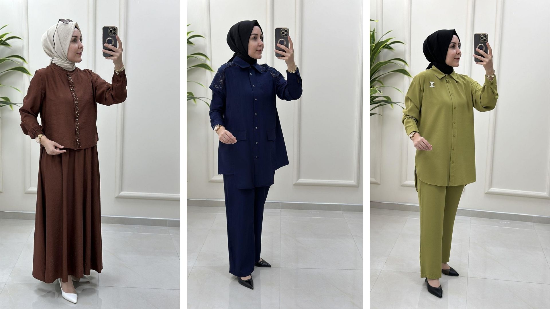 Nişan Daveti İçin Uygun Tesettür Takım Modelleri 