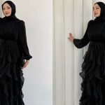 Siyah Tesettür Abiye ile Zarif Görünüm